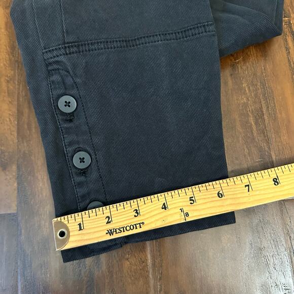 ANTHROPOLOGIE Cropped Pants Black Mid Rise Skinny Ankle Moto Grunge - Picture 13 of 13